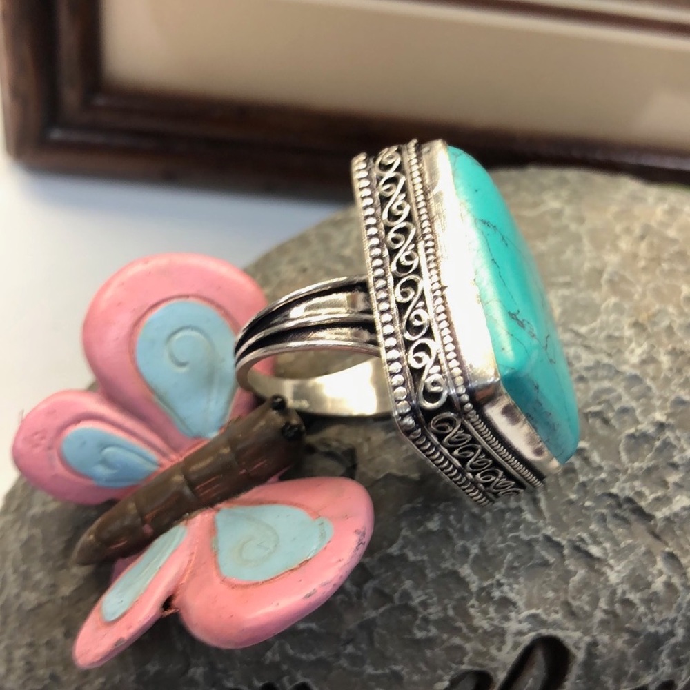 Silver Turquoise Ring - Picture 3 of 6